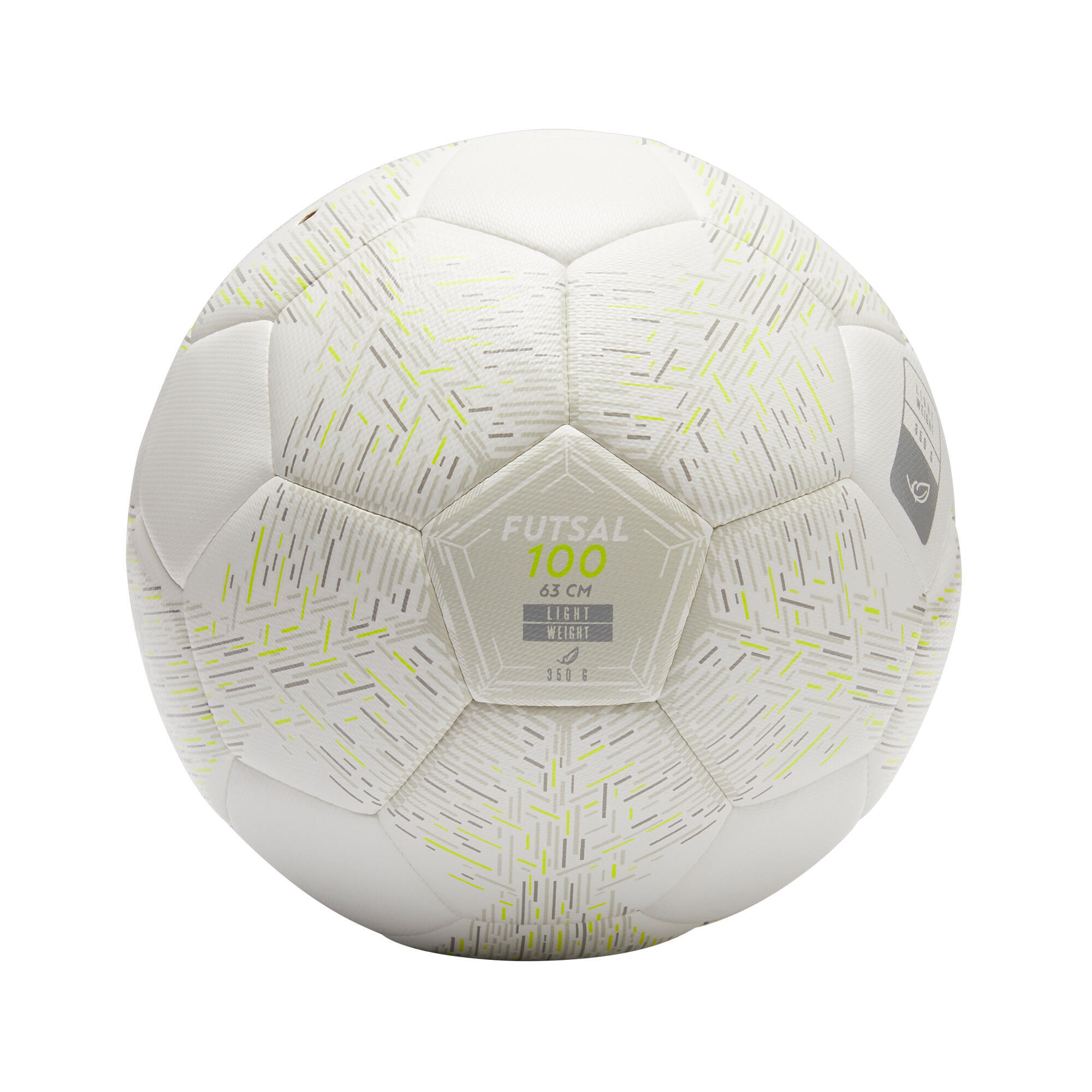 Мяч футзальный 100 светло-белый KIPSTA, белый сетка для переноски 1 мяча