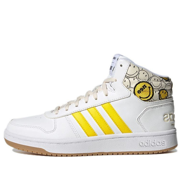 Кроссовки Adidas Neo Hoops 2.0 Mid Shoes 'White Solar Yellow', Белый кроссовки timberland solar wave mid olive