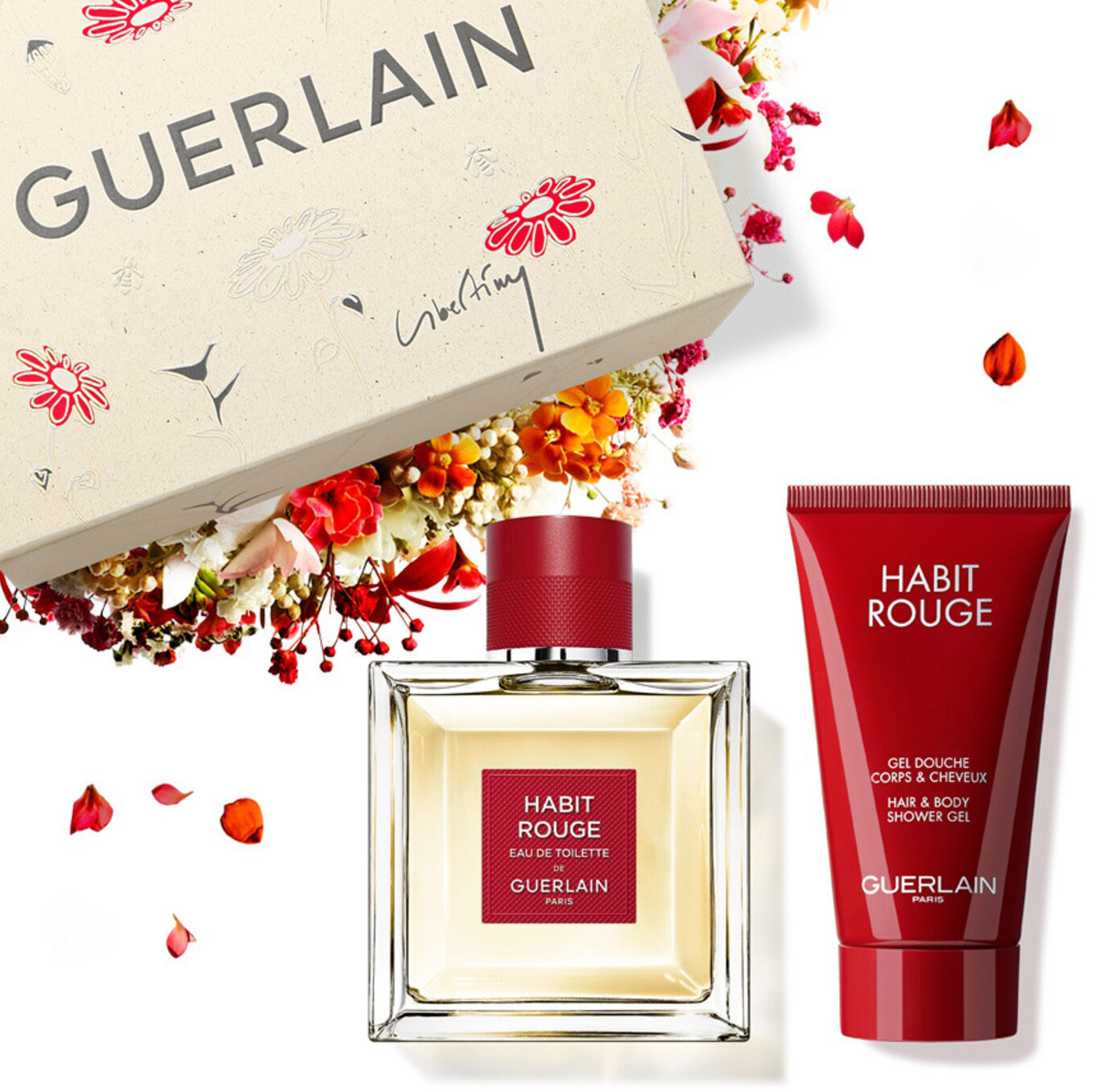 Подарочный парфюмерный набор Guerlain Habit Rouge, 2 предмета