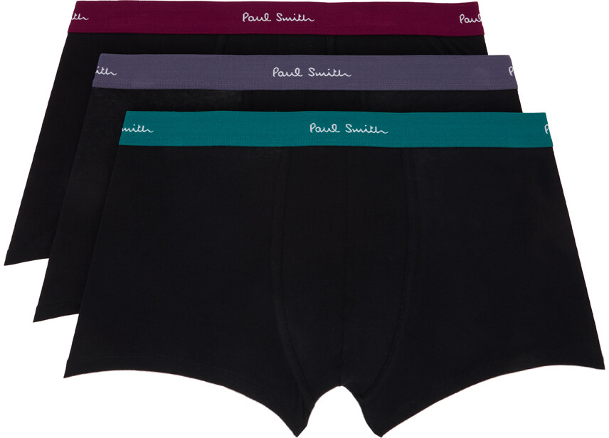 

Набор из трех черных боксеров Paul Smith