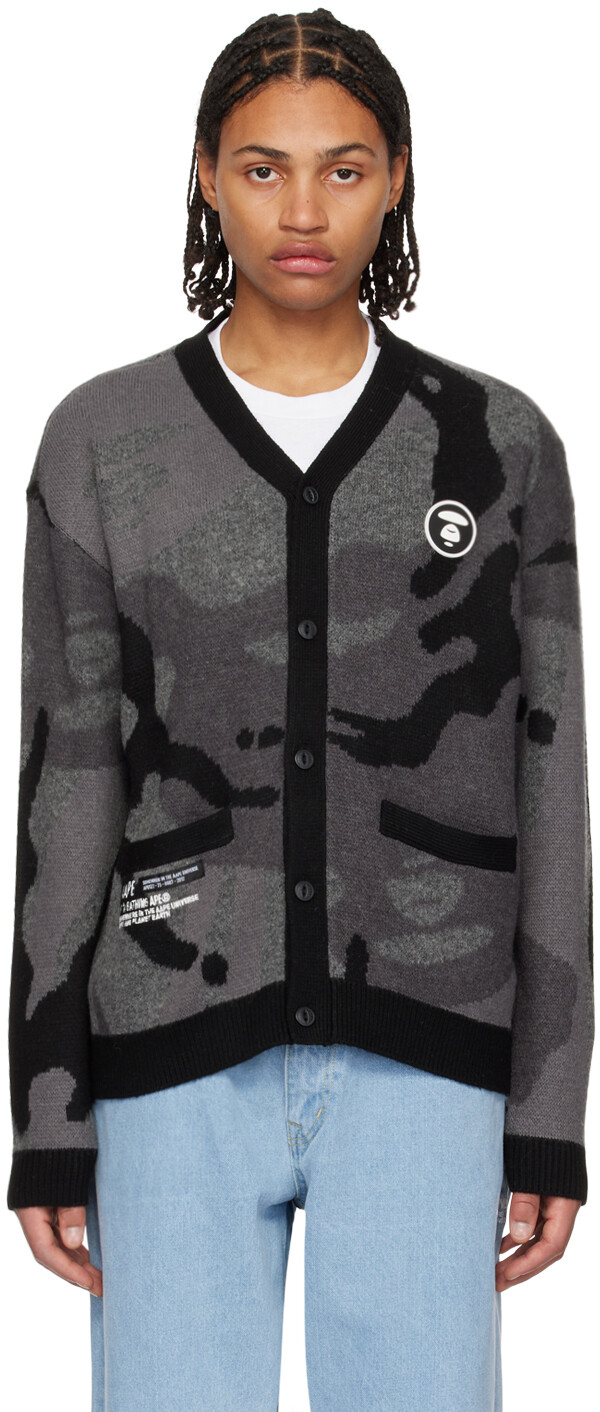 

Серо-черный кардиган на пуговицах AAPE by A Bathing Ape