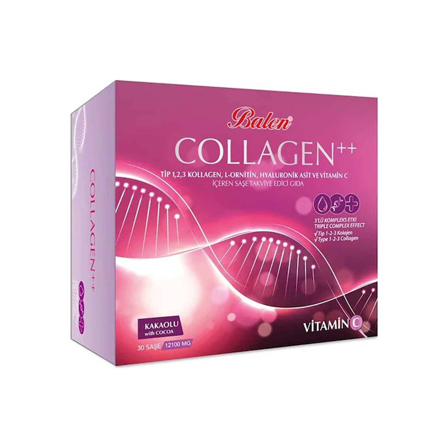 Пищевая добавка Balen Collagen 12100 мг 30 капсул skingenetic’s code сыворотка collagen elastin hyaluronic acid 30 концентрат для лица интенсивное обновление 30 30 мл
