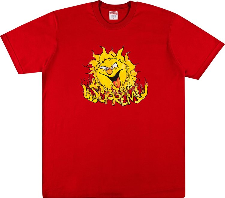 Футболка Supreme Sun Tee 'Red', красный футболка supreme monster tee red красный