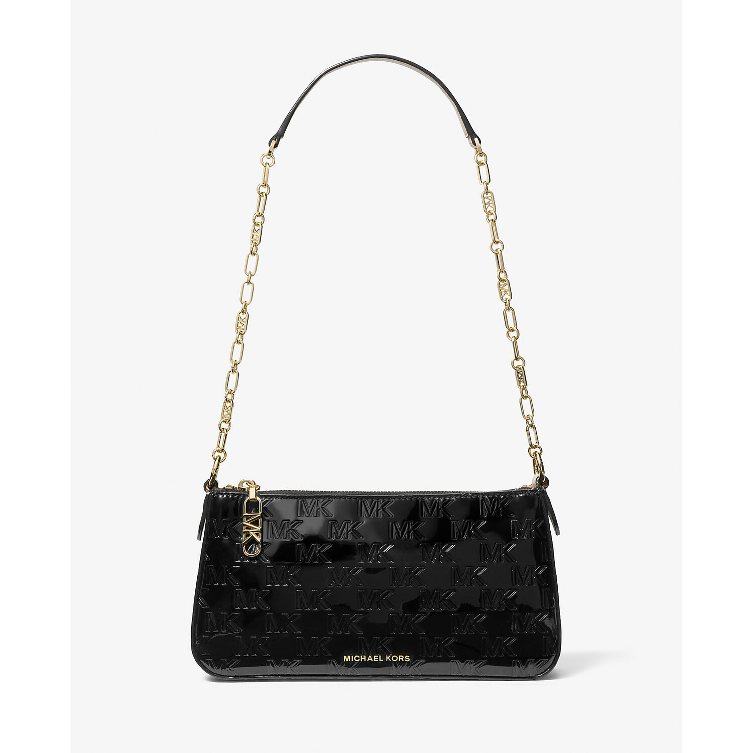 

Сумка Michael Michael Kors Empire Medium Patent Chain-Link Pochette, черный