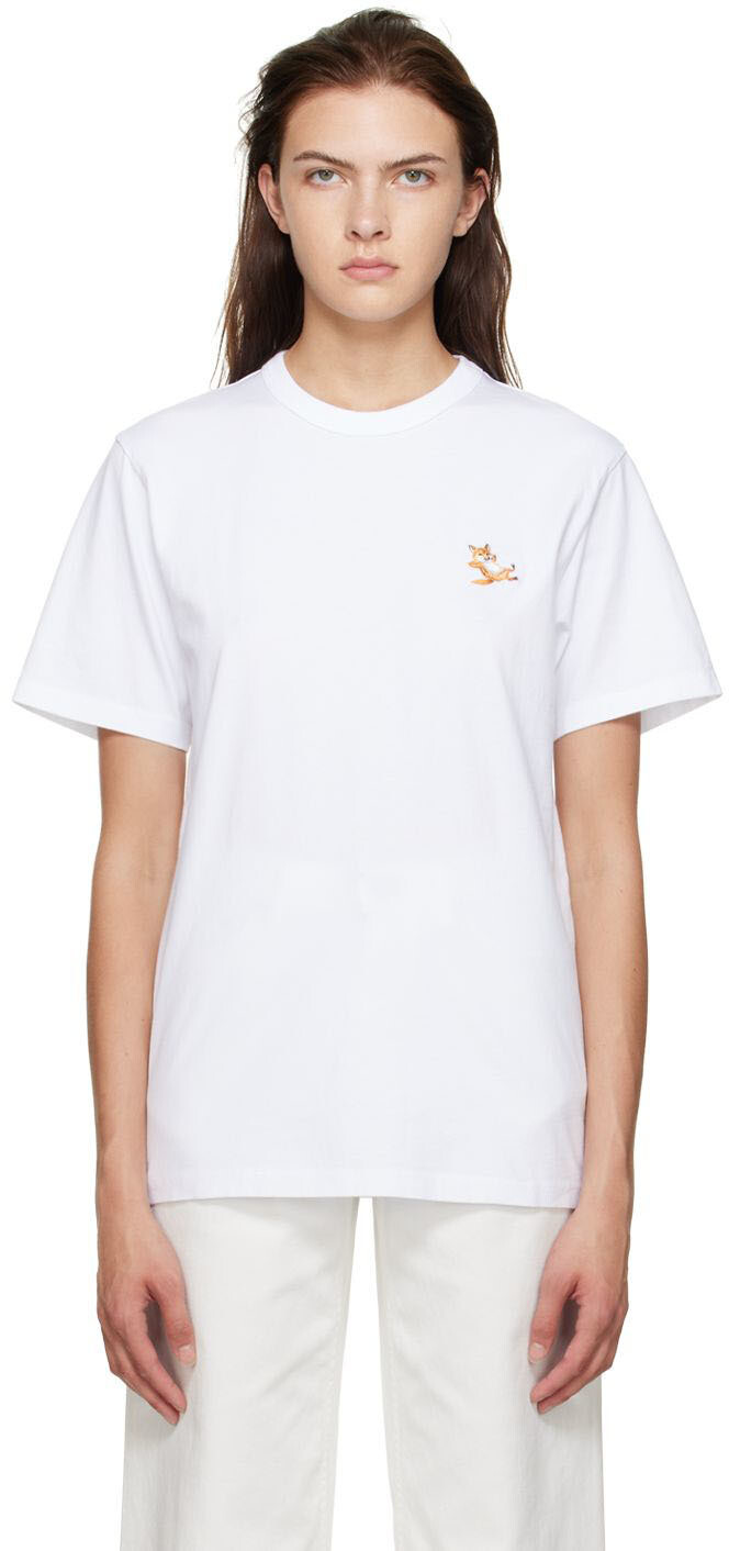 

Белая футболка Chillax Fox Maison Kitsuné, Белый