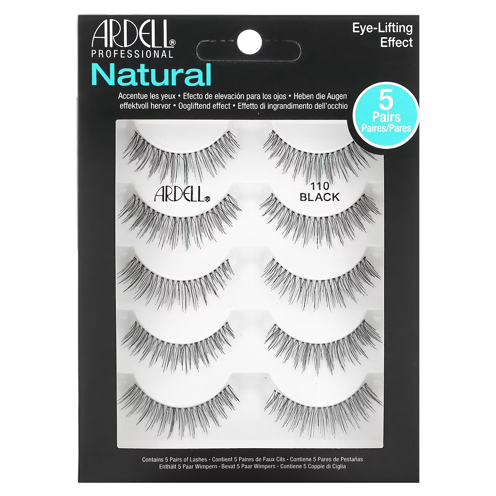 Ardell, Natural Lash, эффект лифтинга глаз, 5 пар ardell natural lash 110 5 pairs