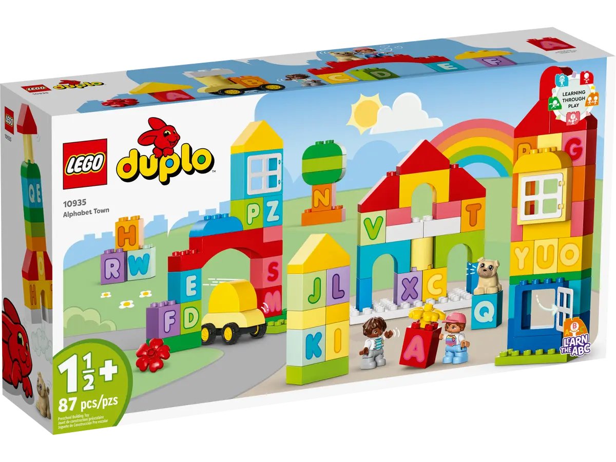 Конструктор Lego Duplo Alphabet Town 10935, 87 деталей lego duplo classic кирпичная коробка креативная шкатулка игрушка от 1 5 лет