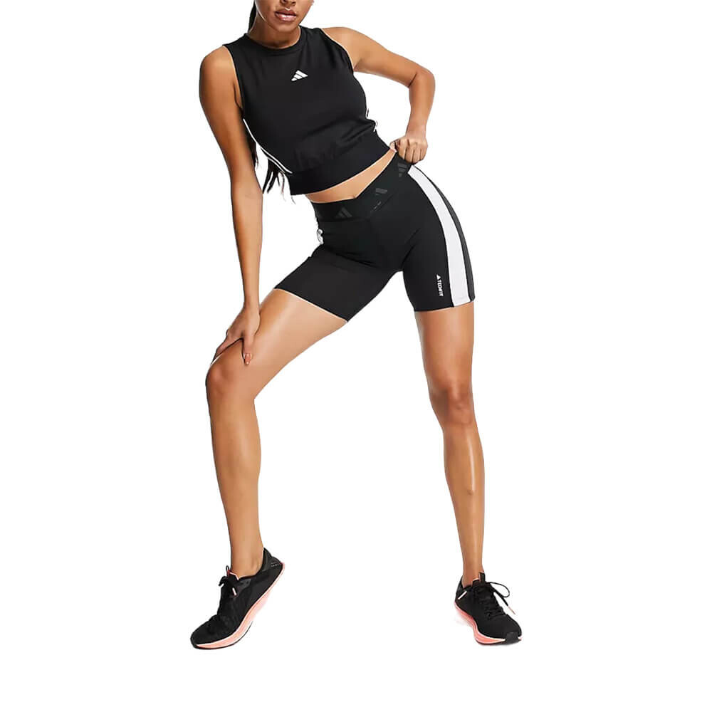 

Шорты Adidas Training Techfit Colourblock High Waisted, черный