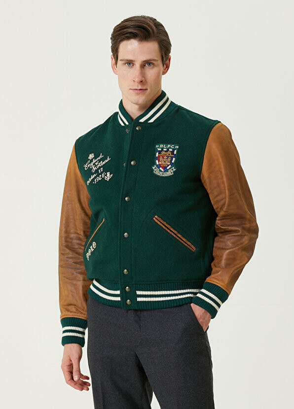 

Темно-хаки шерстяной бомбер Polo Ralph Lauren