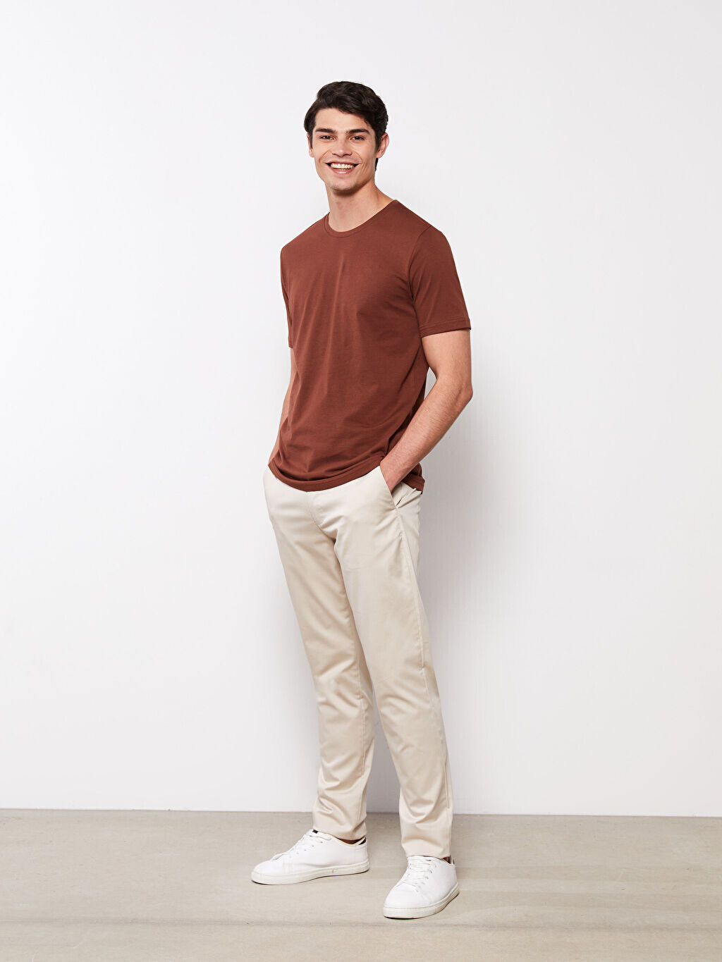

Мужские брюки чинос Slim Fit из габардина LCWAIKIKI Classic, Серый