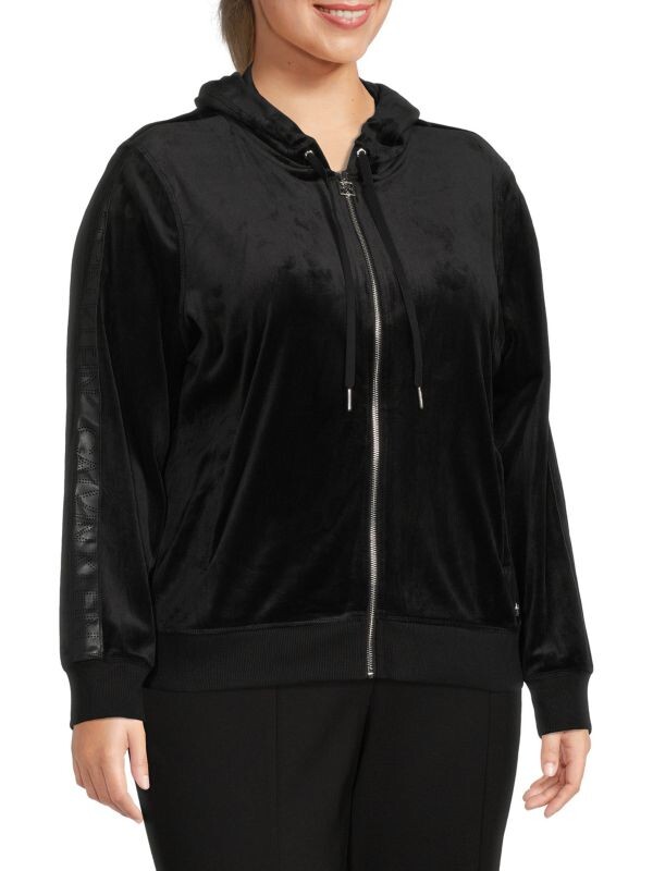 

Толстовка Calvin Klein Plus из сплошного бархата, черный