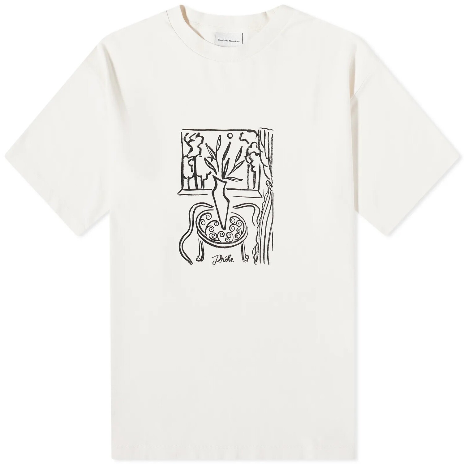 

Футболка Drôle De Monsieur Diner Print, кремовый