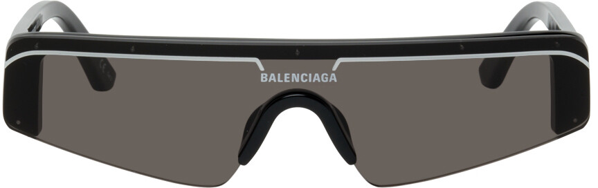 

Черные лыжные прямоугольные солнцезащитные очки Balenciaga