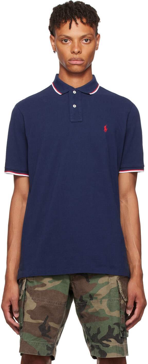 

Темно-синее хлопковое поло Polo Ralph Lauren