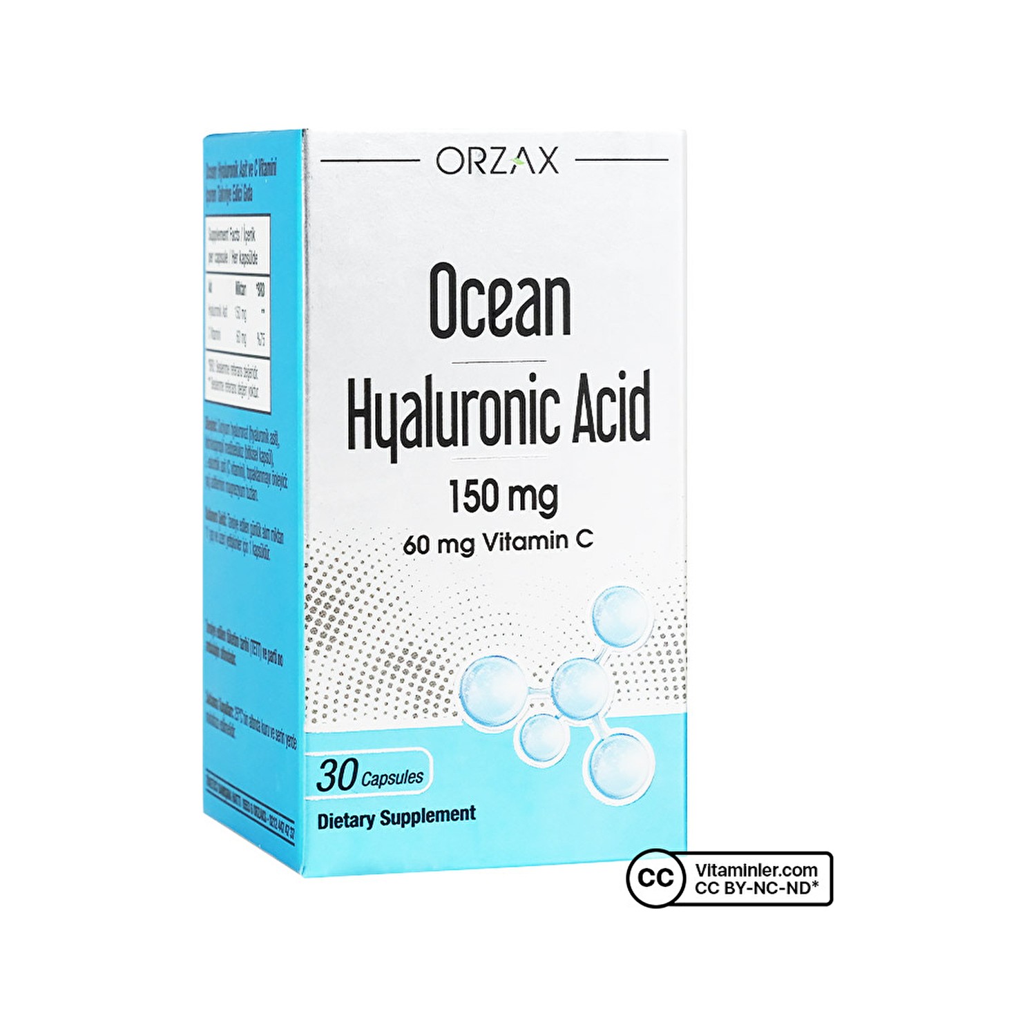 organika hyaluronic acid vitamin c 90 vegetarian capsules Гиалуроновая кислота Ocean, 30 капсул