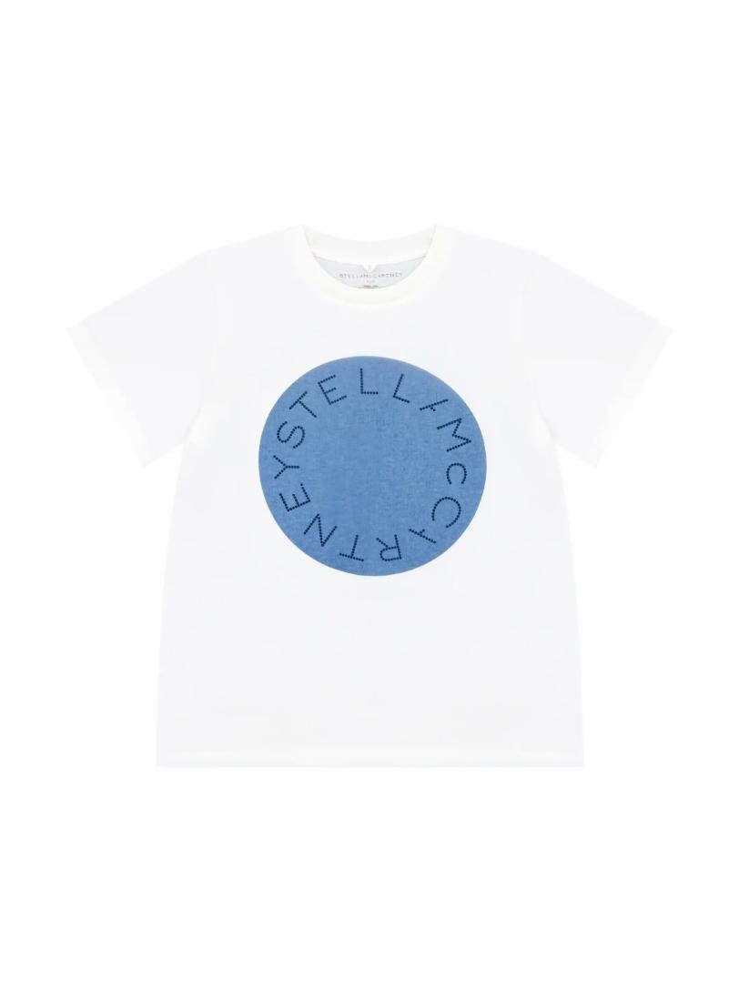 

Хлопковая футболка с логотипом Stella McCartney