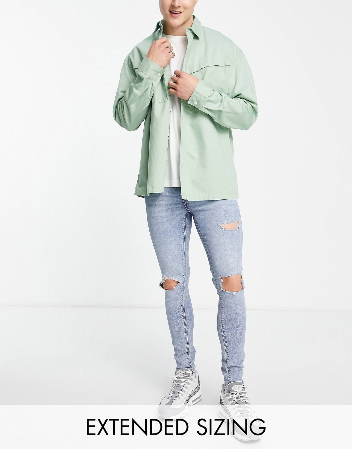 

Джинсы ASOS DESIGN Power Stretch, голубой