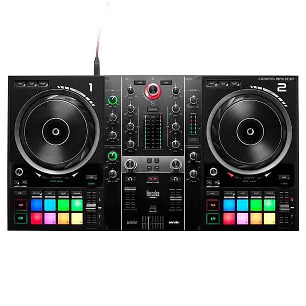 цена Hercules DJControl Inpulse 500 2-канальный DJ-контроллер со встроенным интерфейсом INPULSE500