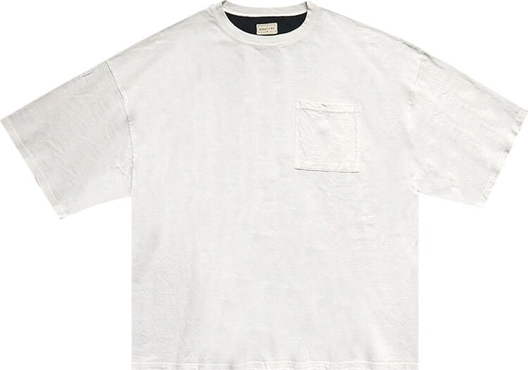 

Футболка Kapital Jersey 2Tones Big Pocket T-Shirt (Bone) Ecru/Black, разноцветный