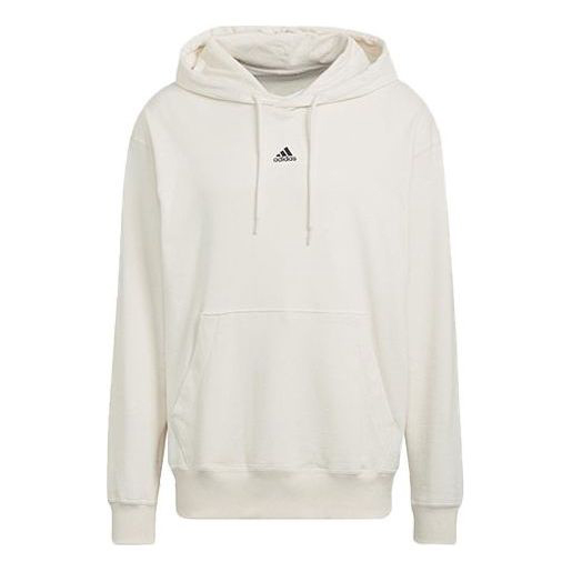 Толстовка Adidas Thin And Light Breathable Hooded Pullover Long Sleeves Creamy White, Белый autumn and winter women s long sleeved pullover hooded sweatpants two piece set with three color patchwork striped hooded set