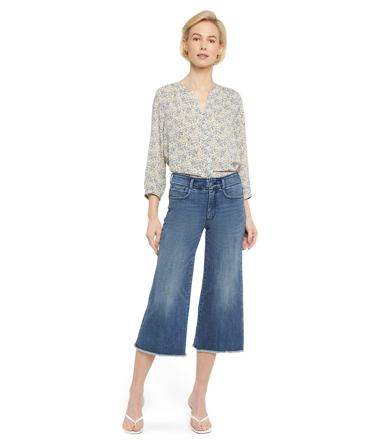 

Джинсы NYDJ, High-Rise Major Wide Leg Capris in Caliente