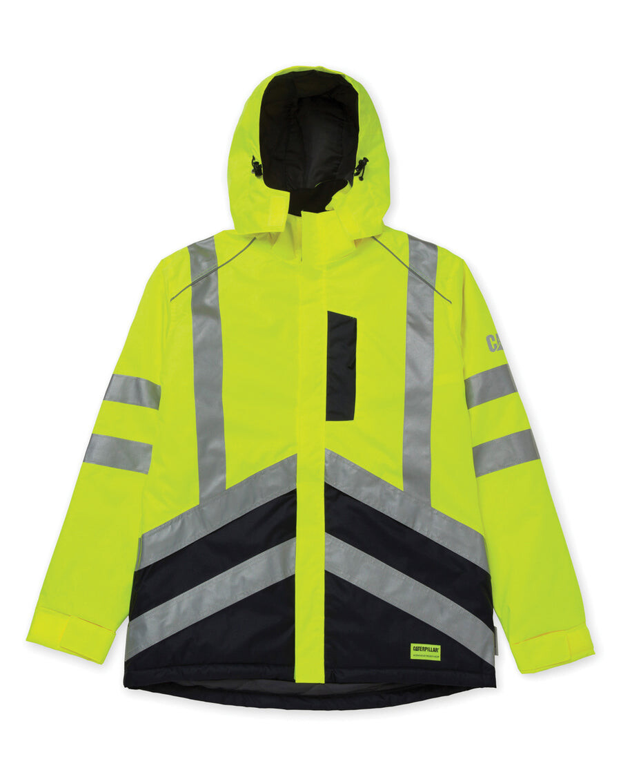 

Мужская водонепроницаемая куртка H2O Hi-Vis CAT, яркий желтый/темно-синий
