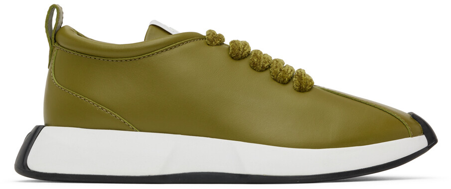 

Кожаные кроссовки цвета хаки Giuseppe Zanotti