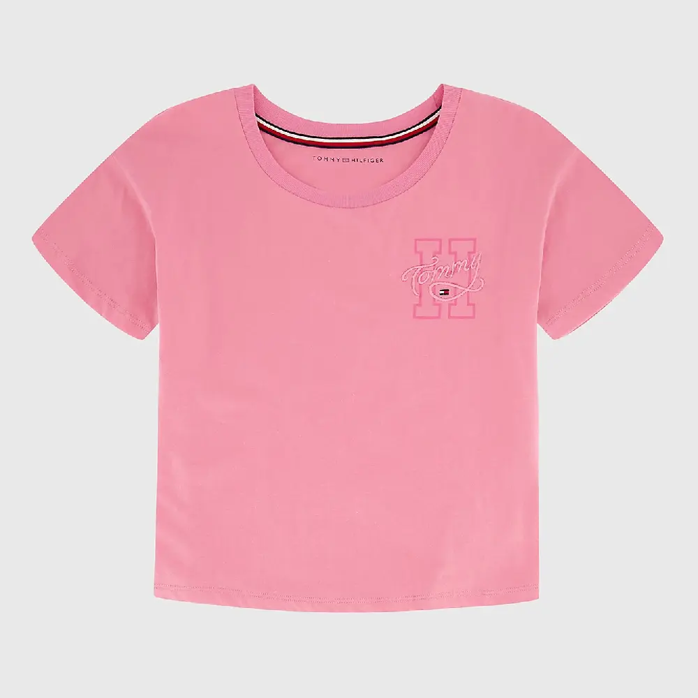 

Футболка Tommy Hilfiger Big Kids' H Logo, розовый