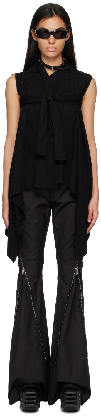 

Черный кардиган-накидка с запахом Rick Owens