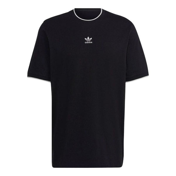 Футболка Adidas originals Solid Color Logo Casual Round Neck Short Sleeve Black T-Shirt, Черный