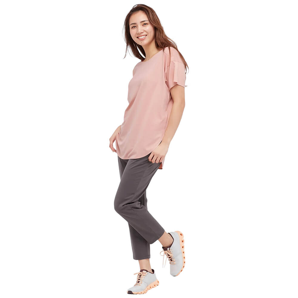 

Футболка Uniqlo Airism Seamless Boat, розовый