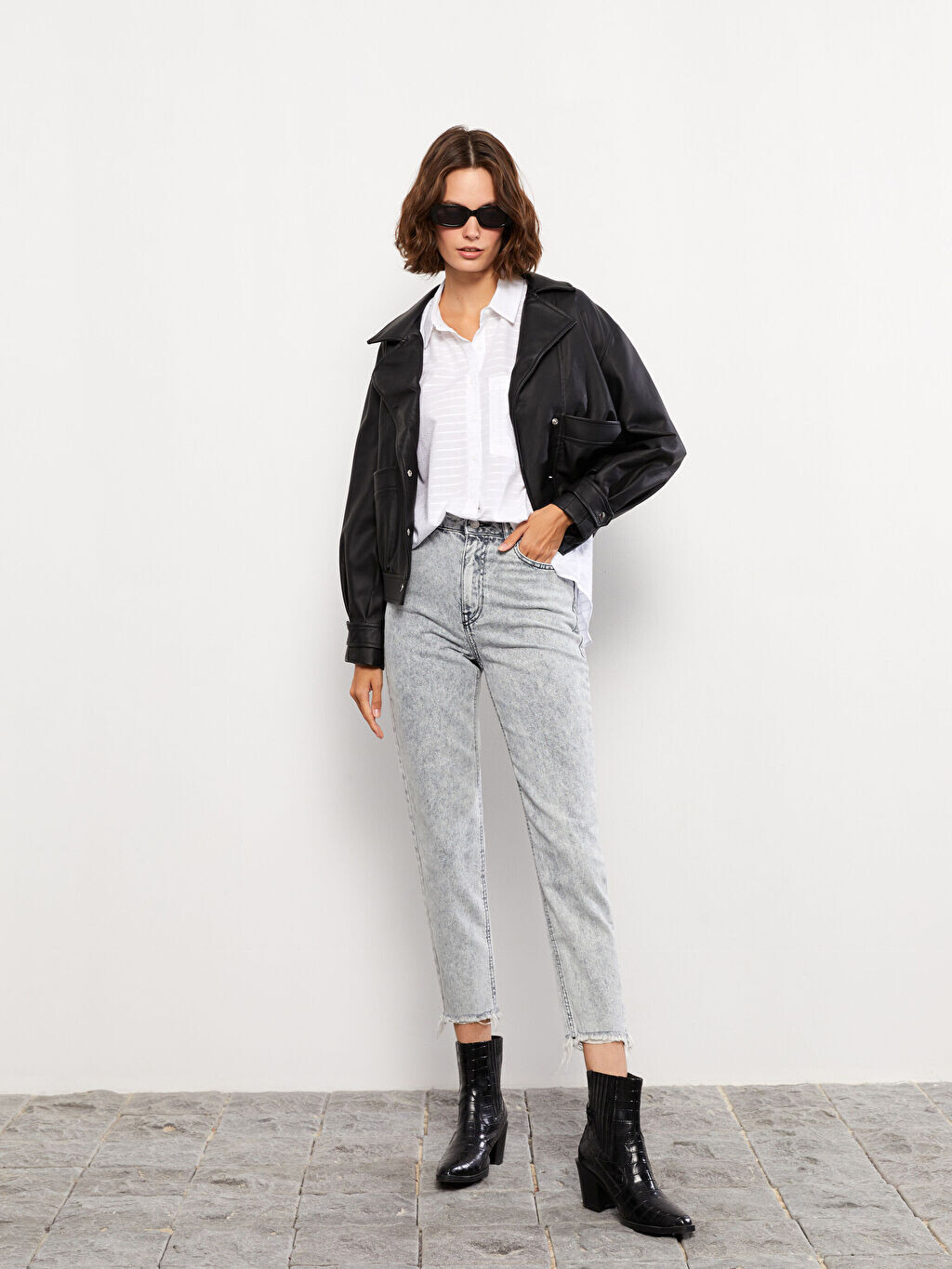 

Женские джинсы Mom Fit с высокой талией LCW Jeans