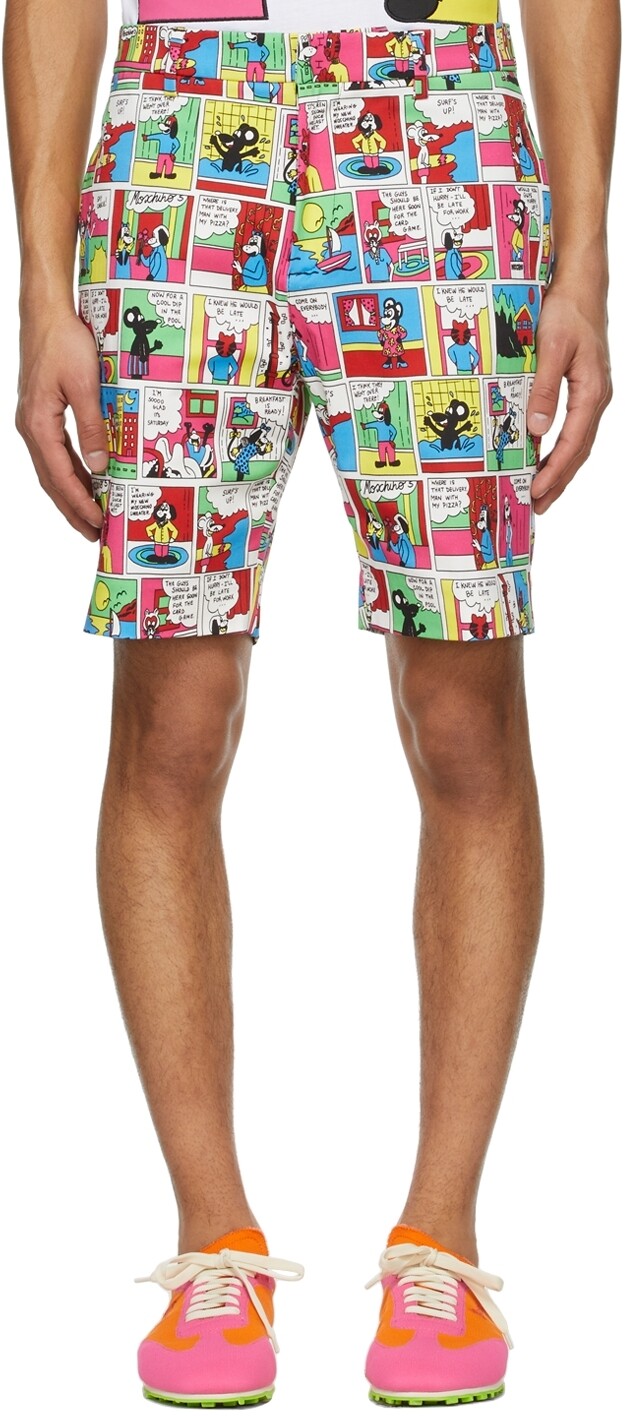 

Разноцветные хлопковые шорты Moschino