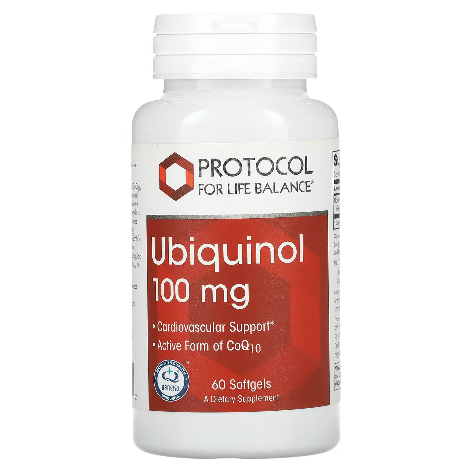 Protocol for Life Balance, Убихинол, 100 мг, 60 мягких таблеток protocol for life balance цитрат магния 180 мягких таблеток