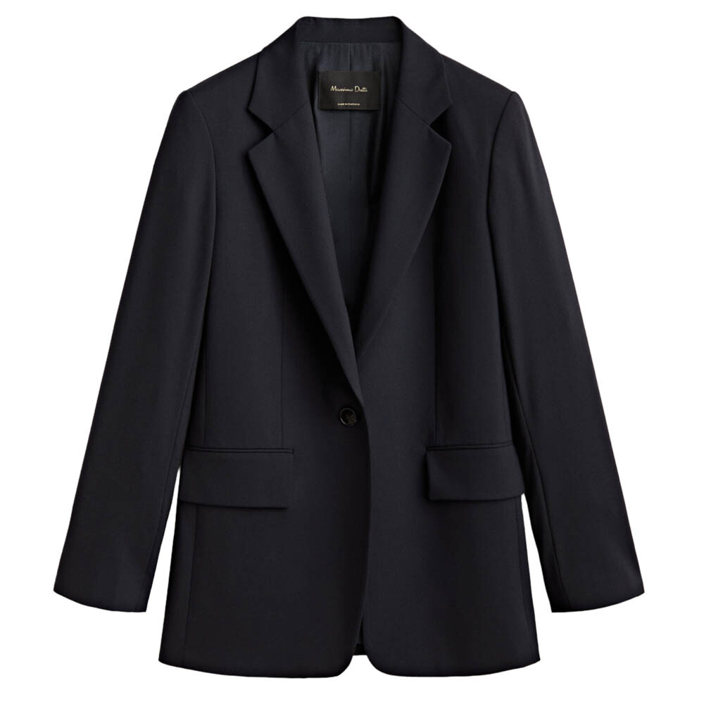 

Пиджак Massimo Dutti Cool Wool Suit, темно-синий