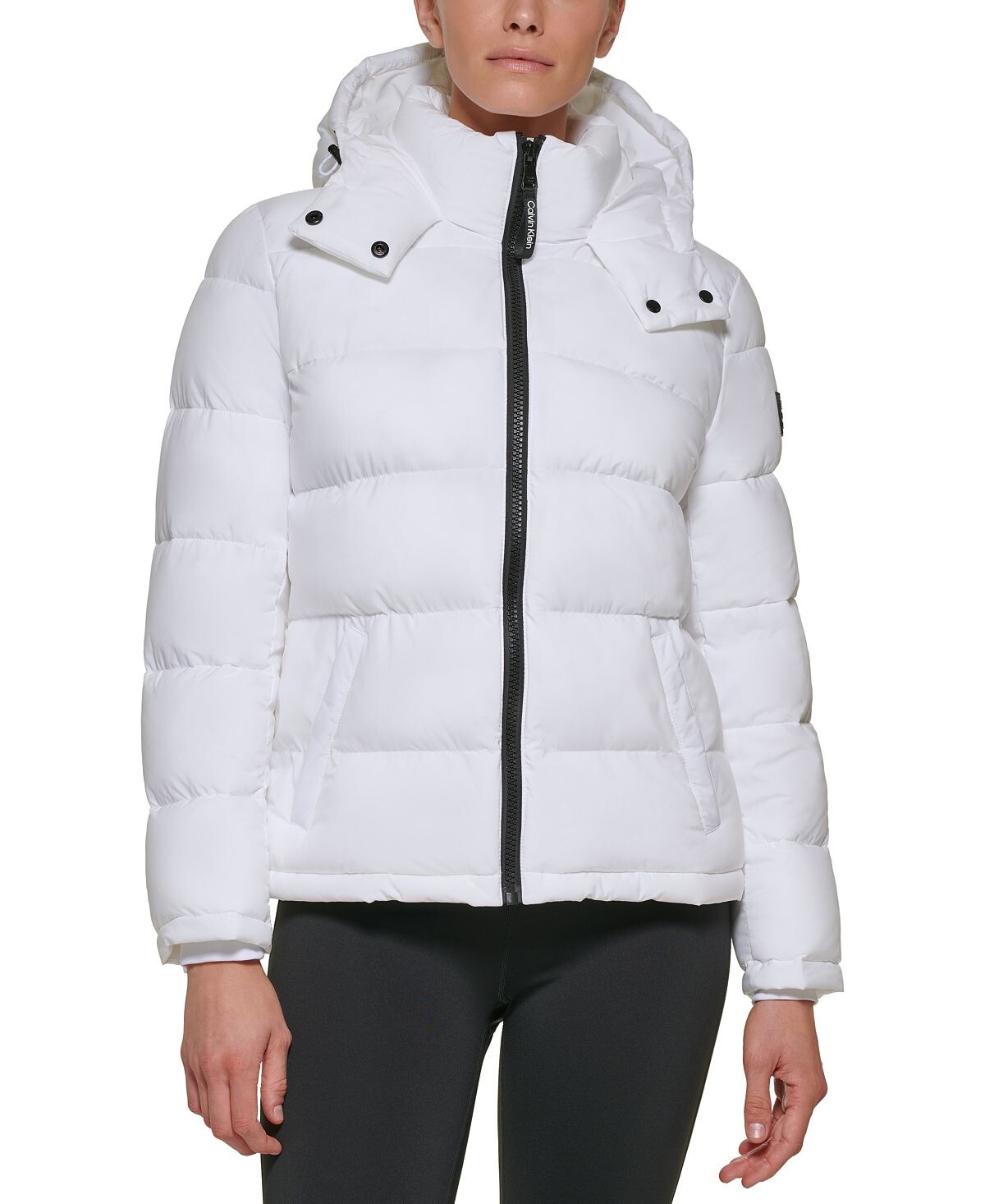 

Женское пуховое пальто с капюшоном Calvin Klein, белый