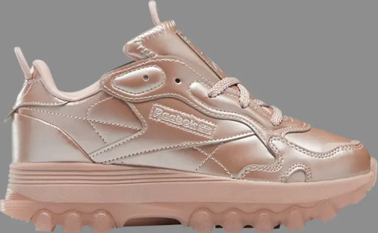 

Кроссовки cardi b x classic leather big kid 'rose gold champagne' Reebok, золото, Желтый