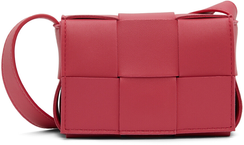 

Розовая сумка через плечо с кассетой Bottega Veneta, Розовый