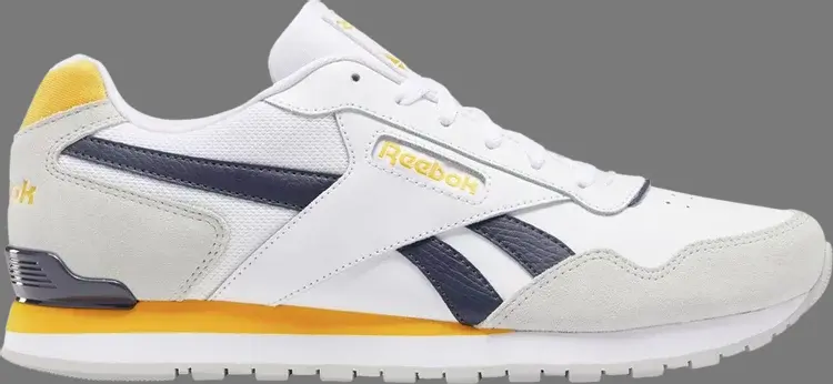 

Кроссовки classic harman run 'white navy yellow' Reebok, белый