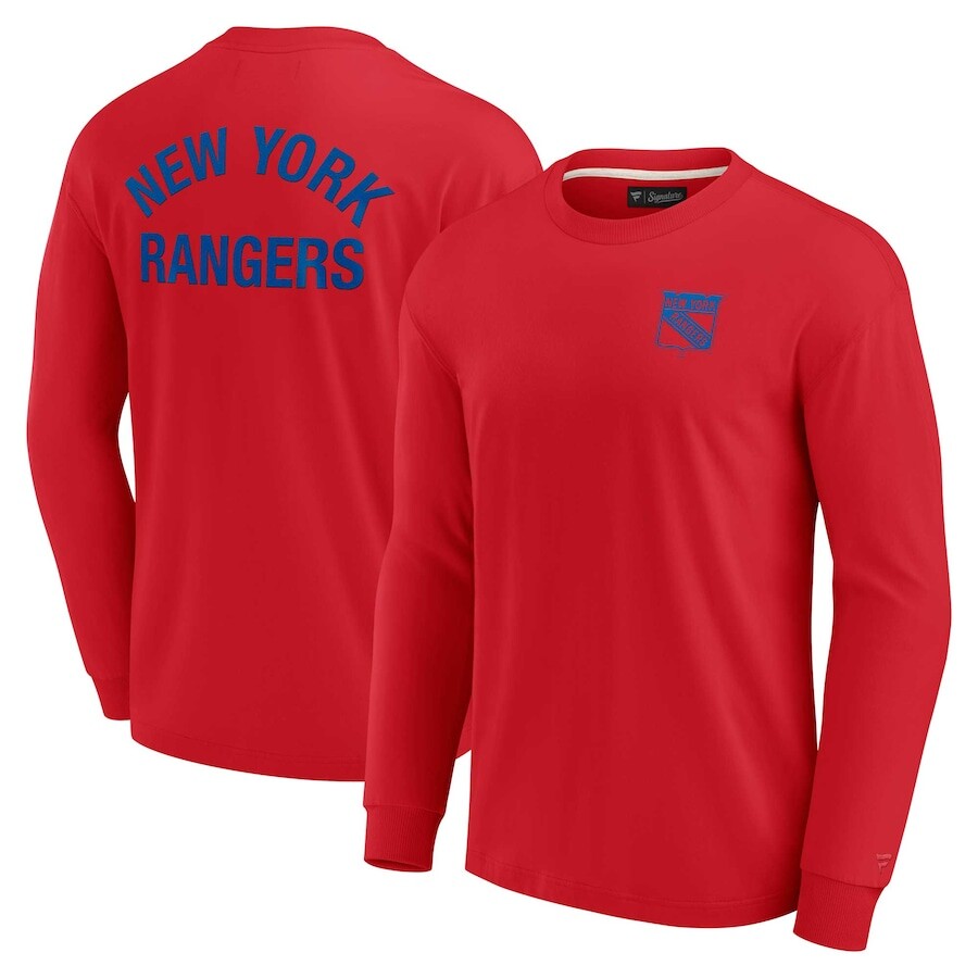 

Футболка с длинным рукавом Fanatics Signature New York Rangers, красный