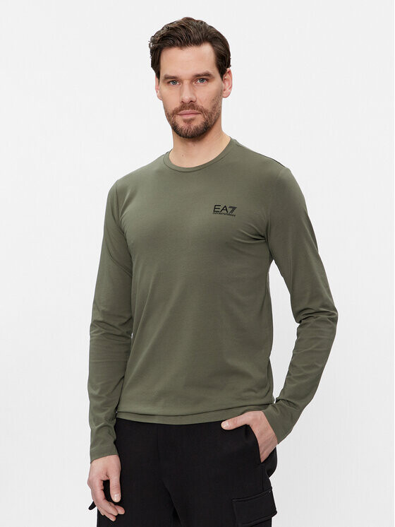 

Классический крой с длинными рукавами Ea7 Emporio Armani, зеленый