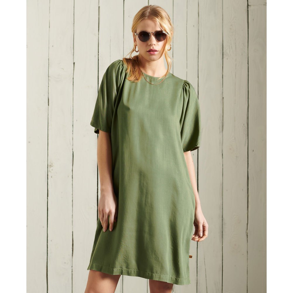 Короткое платье Superdry Tencel, зеленый платье короткое celine зеленый