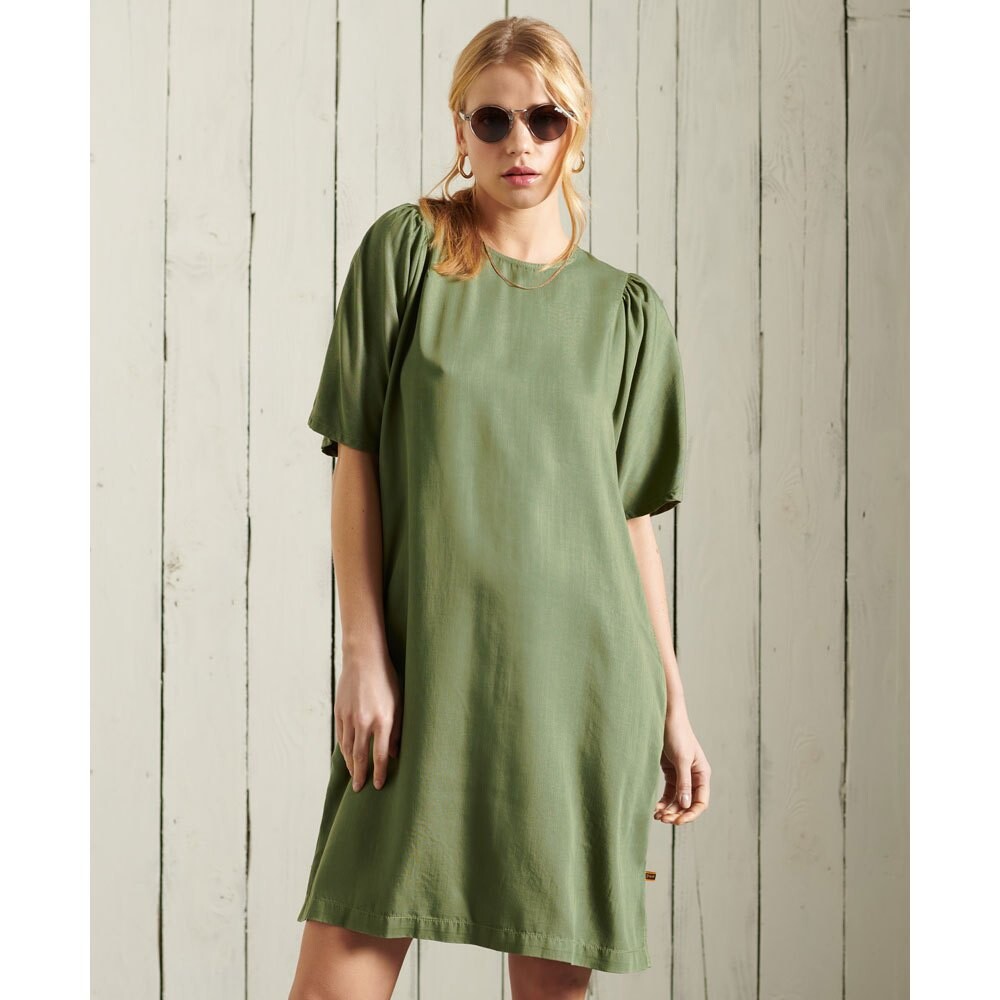 

Короткое платье Superdry Tencel, зеленый