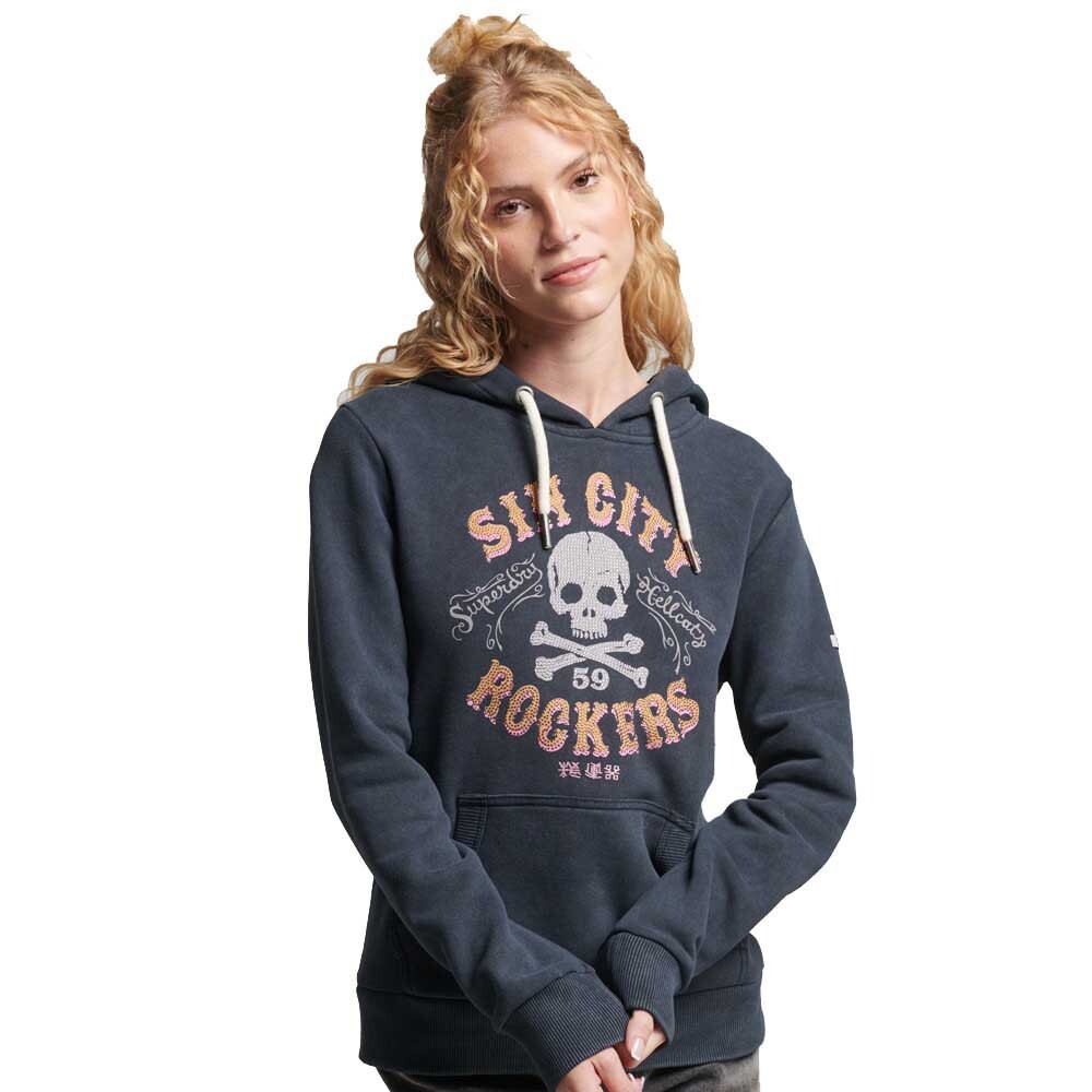 

Худи Superdry Vintage Brand Mark Metal, серый