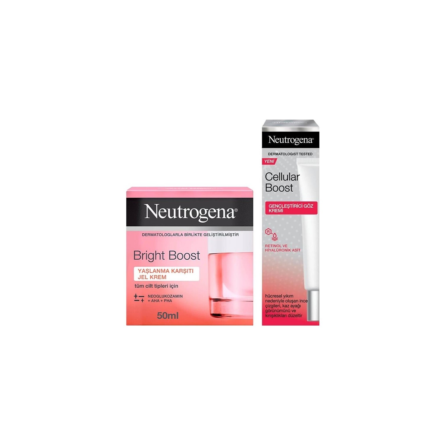 

Neutrogena Bright Boost Gel Cream 50 мл и Cellular Boost Eye Cream 15 мл