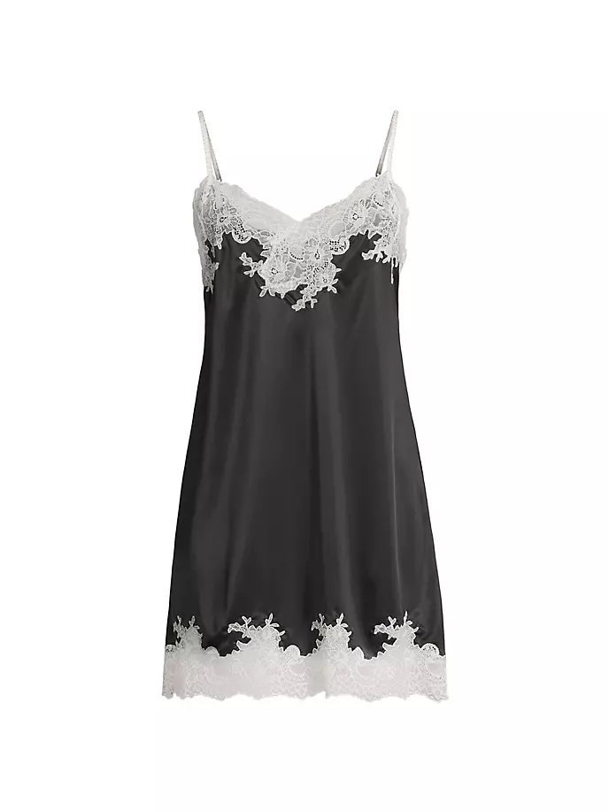 

Чарующая кружевная сорочка с цветочным принтом Natori, цвет black ivory