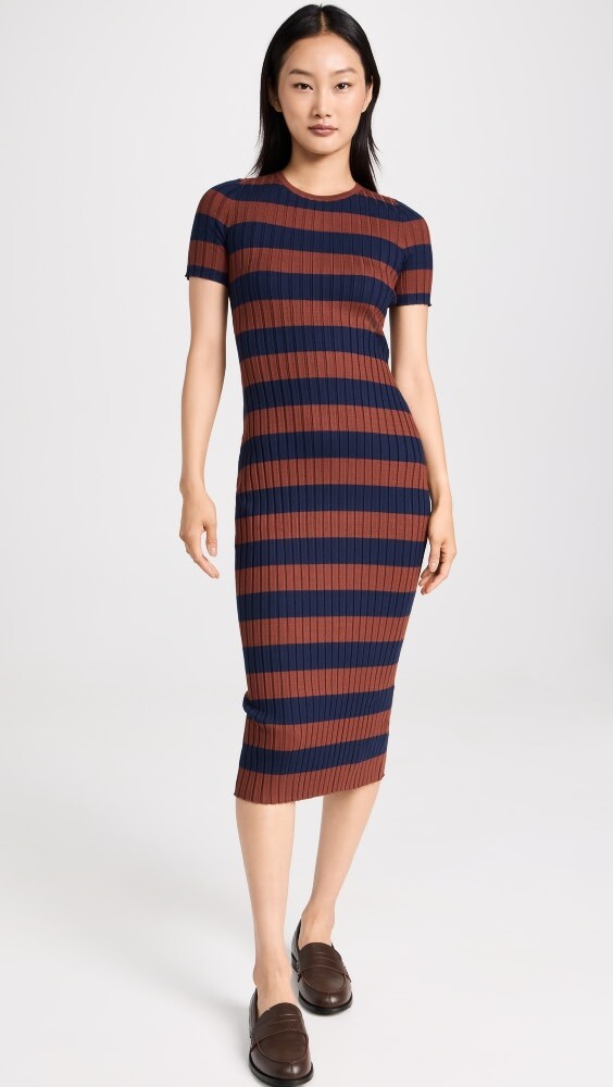 

Платье Madewell Ribbed Midi Sweater in Stripe