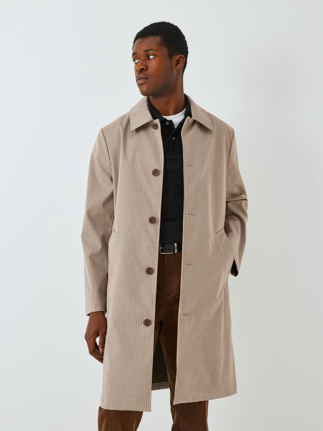 

Пальто Bonded Dogtooth Mac John Lewis, коричневый