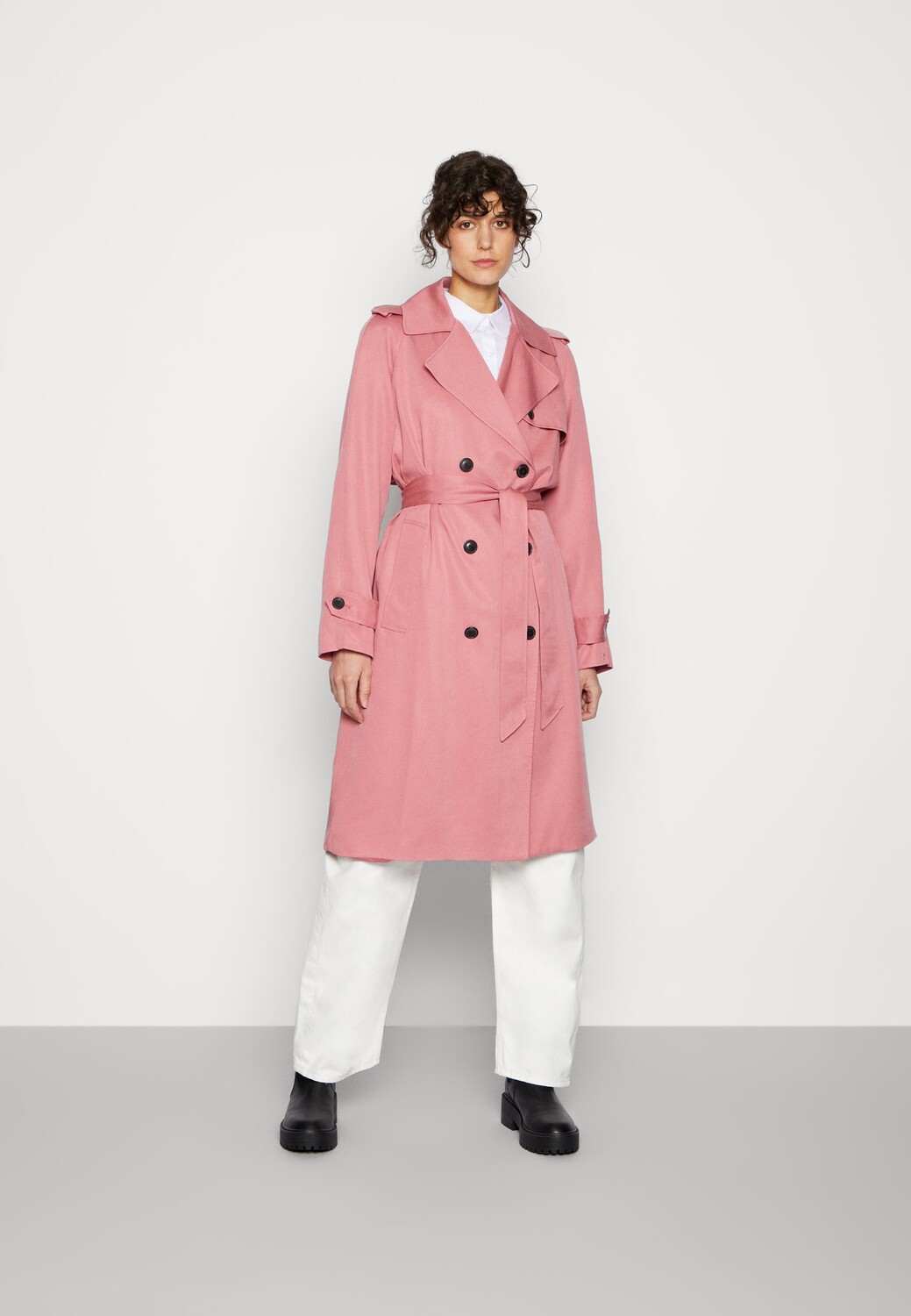 

Тренч Tommy Hilfiger, розовый