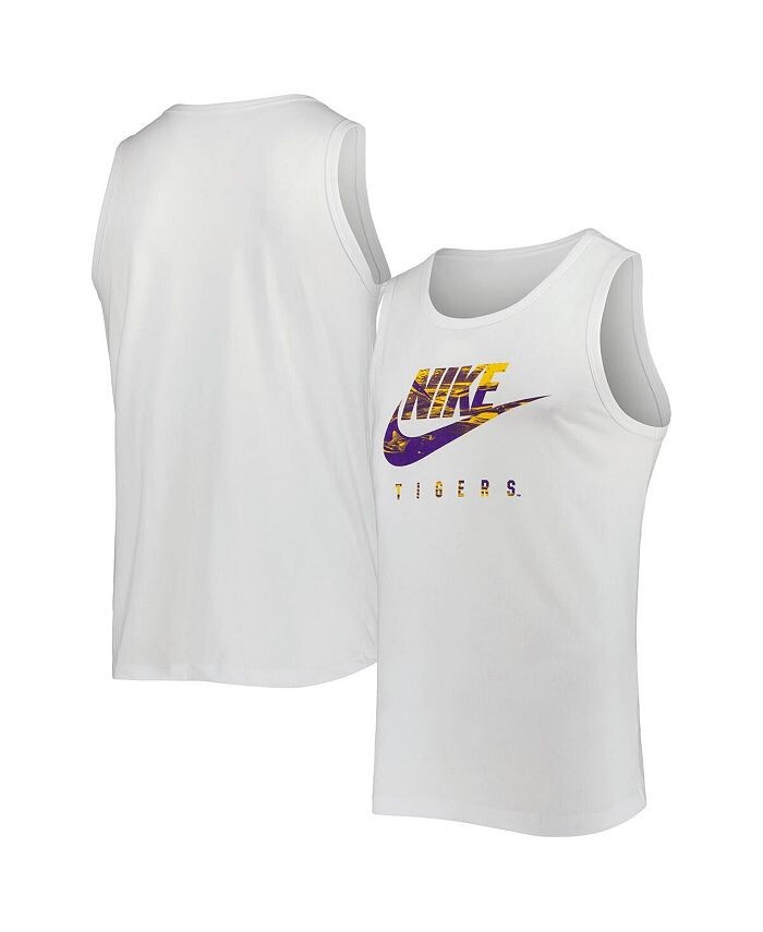 

Мужская белая майка Lsu Tigers Spring Break Futura Performance Nike, белый